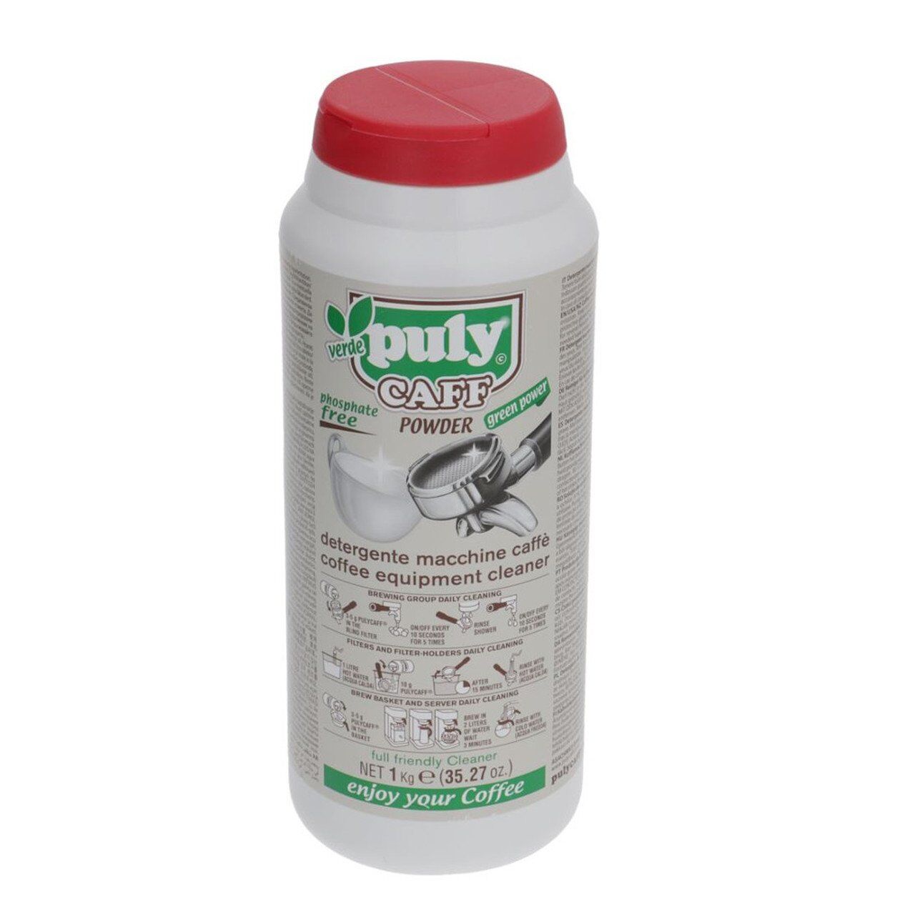 Puly Caff Verde Coffee Machine Cleaner Powder Organic